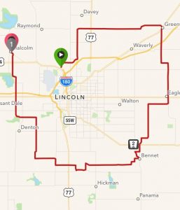 It was almost a loop around Lincoln.
